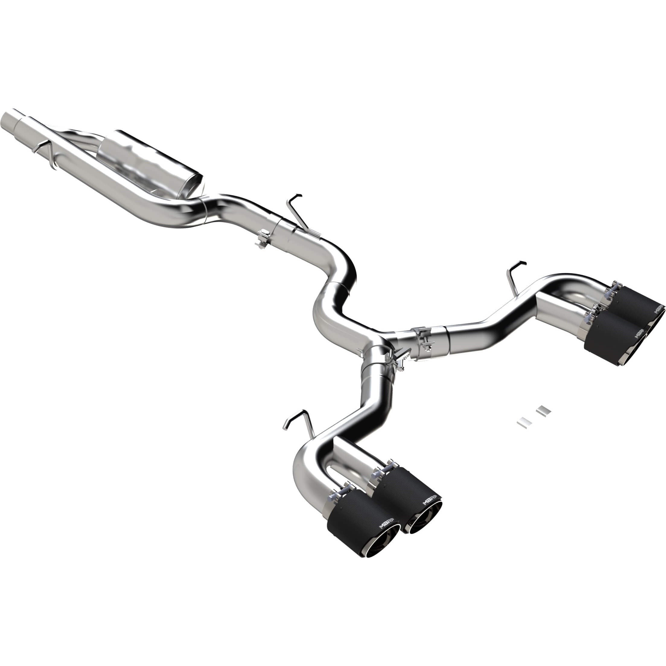 MBRP 3in Cat-Back Exhaust System (Street, 304SS w/ Quad Carbon Fiber Tips), 2022-2024 Golf R