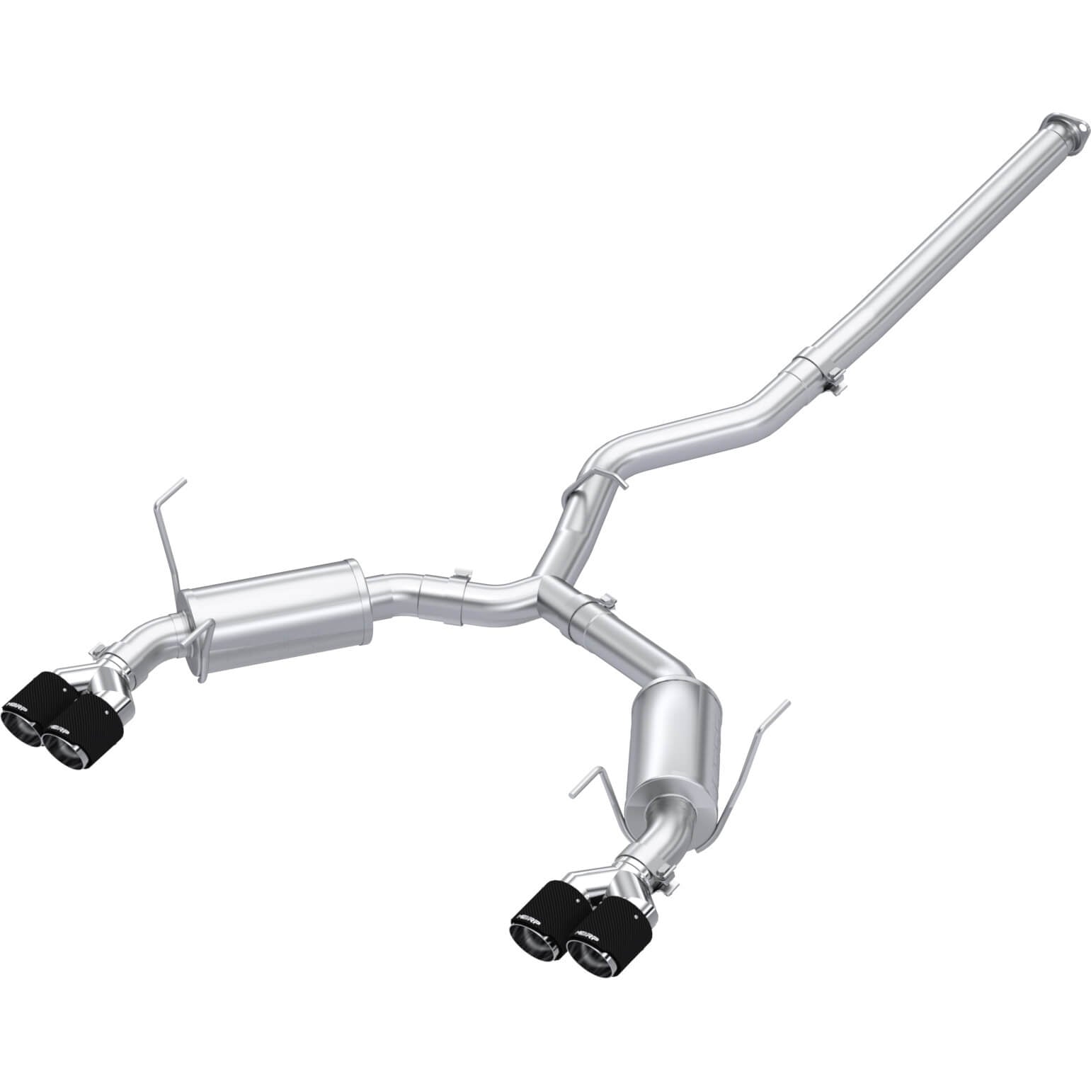 MBRP 3in Cat-Back Exhaust System (Street, 304SS w/ Quad Carbon Fiber Tips), 2022-2026 WRX