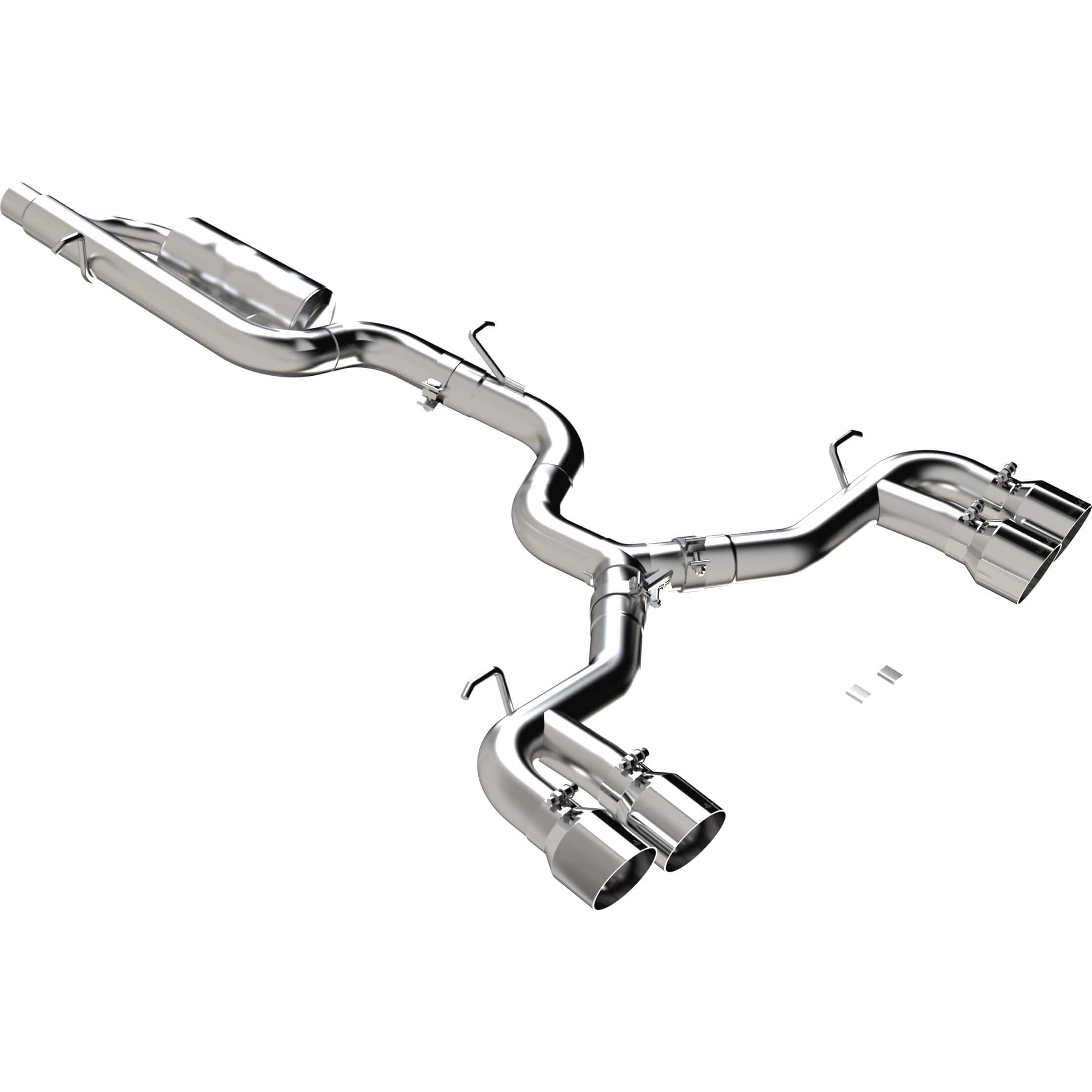 MBRP 3in Cat-Back Exhaust System (Street, 304SS w/ Quad SS Tips), 2022-2024 Golf R