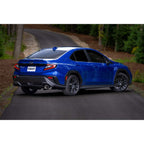MBRP 3in Cat-Back Exhaust System w/ Single Burnt SS Tip, 2022-2026 WRX - Angle 2