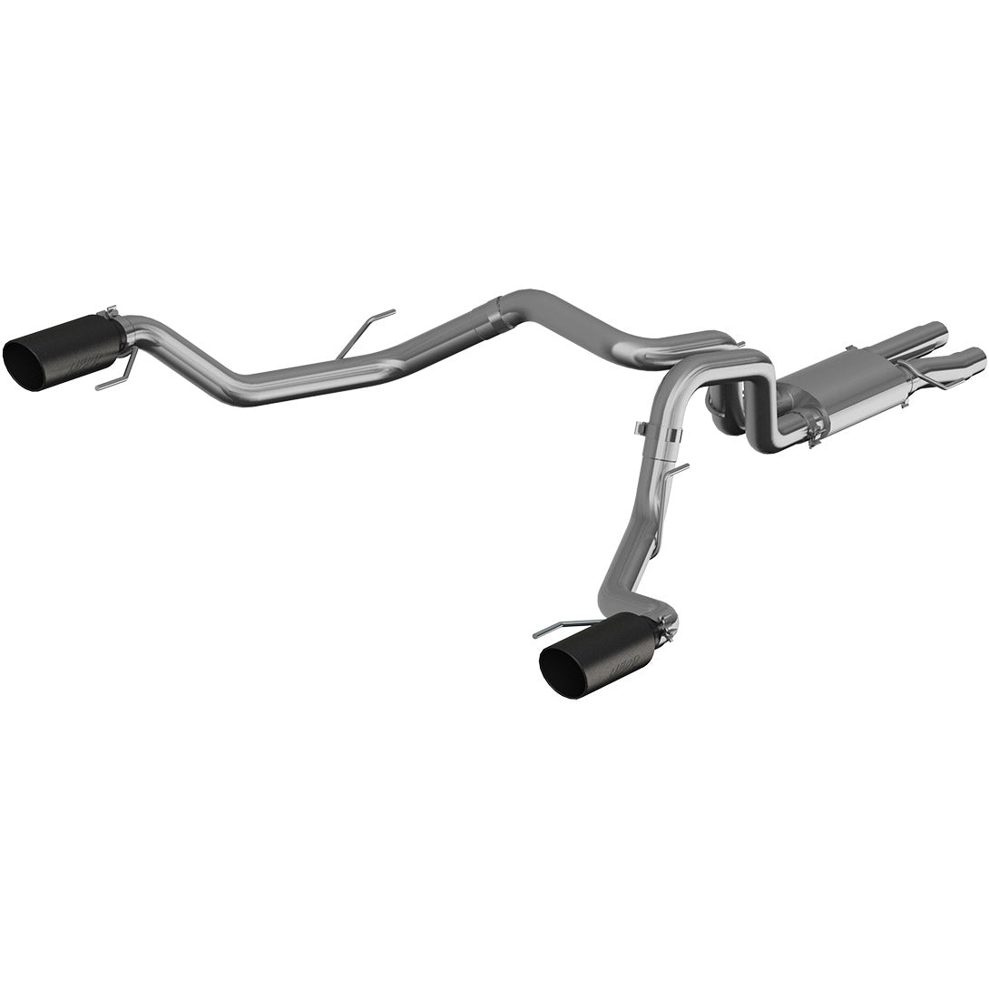 MBRP 3in Resonator-Back Exhaust System (T409SS, Dual Rear Exit), 2017-2020 F-150 Raptor
