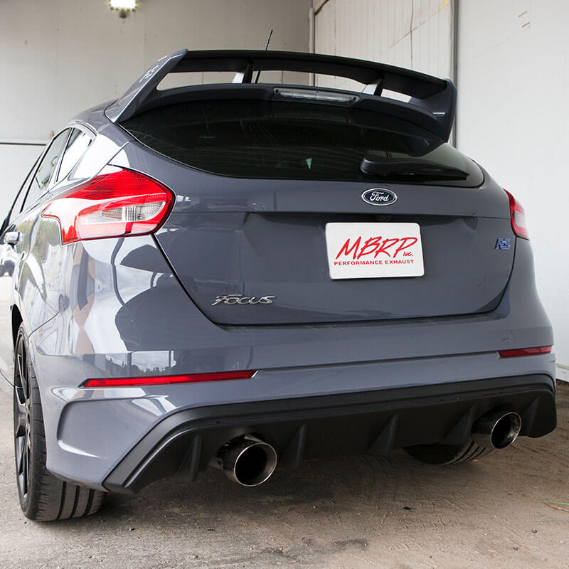 MBRP Cat-Back Exhaust System (Aluminized, Dual Center Outlet), 2016-2018 Focus RS - Angle 2