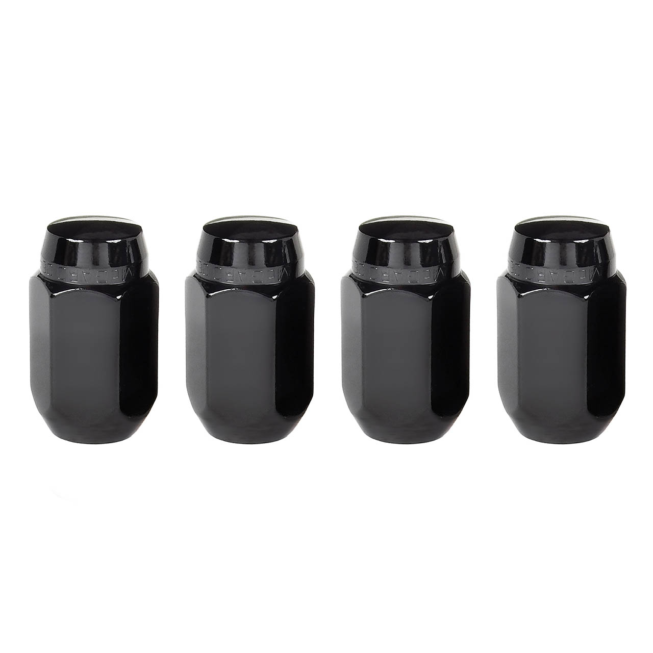 McGard Hex Lug Nuts (Cone Seat, Black, M14x1.5mm, Set/4)