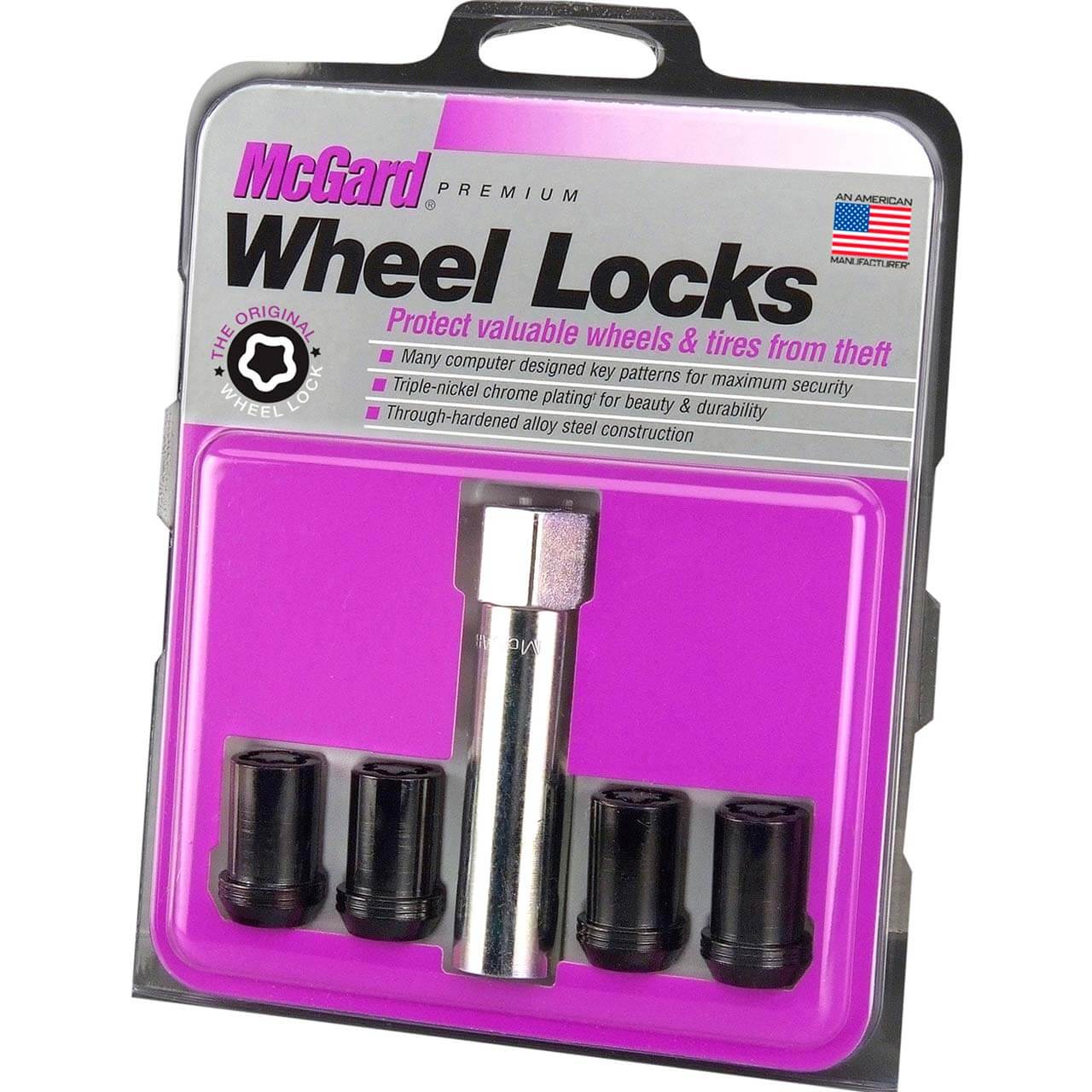 McGard Tuner Lock Set (Black, 12x1.5mm, Set/4) - Angle 2