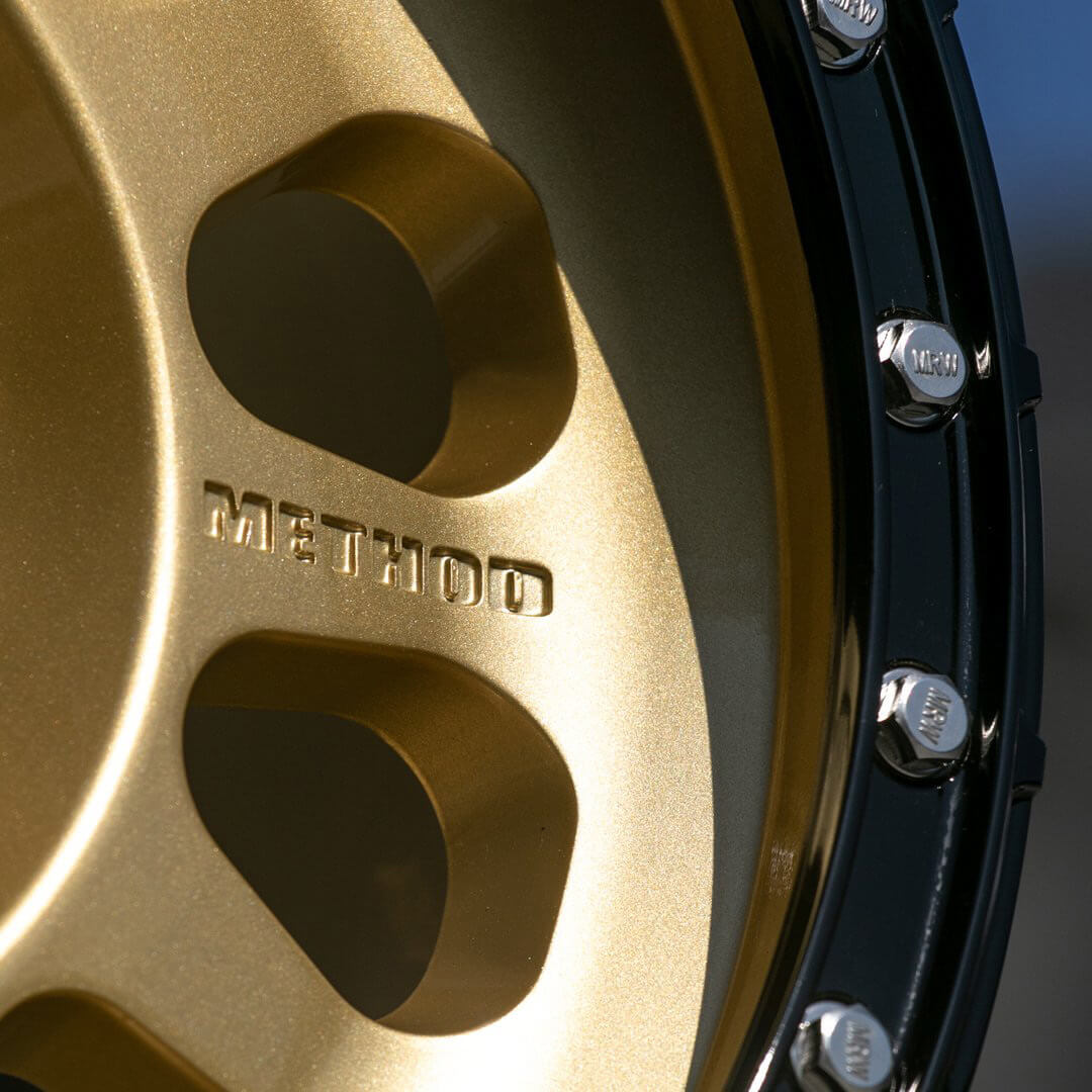Method MR315 Wheel - 17x8.5 / +0 / 6x135 - Gold w/ Black Lip - Angle 4