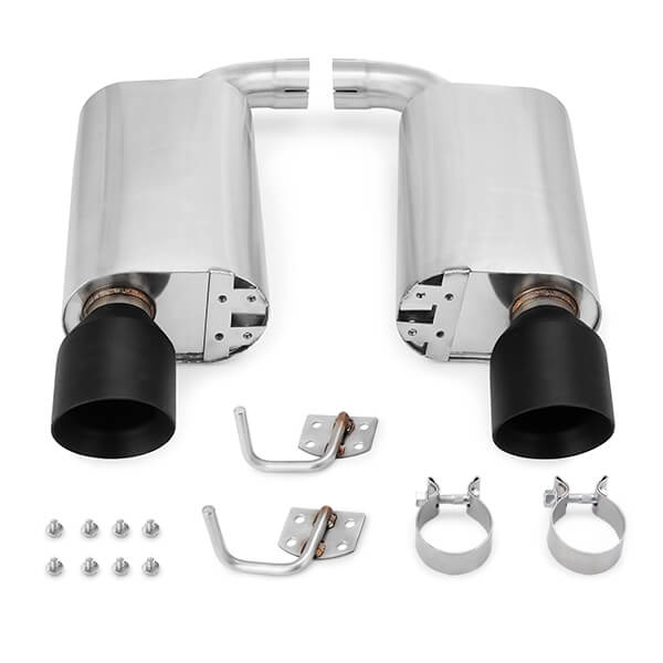 Mishimoto Axle-Back Exhaust (Street, Black), 2015-2017 Mustang GT