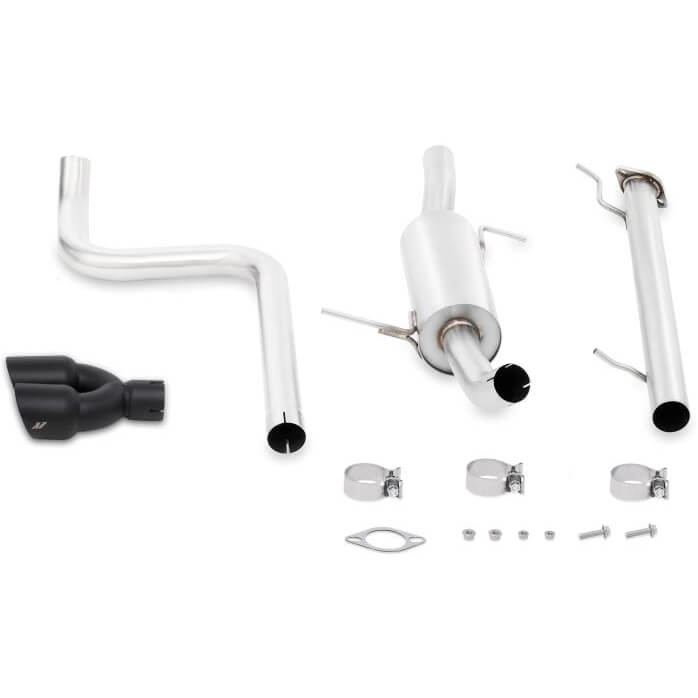 Mishimoto Cat-Back Exhaust System (Black, Non-Resonated), 2014-2019 Fiesta ST - Angle 2