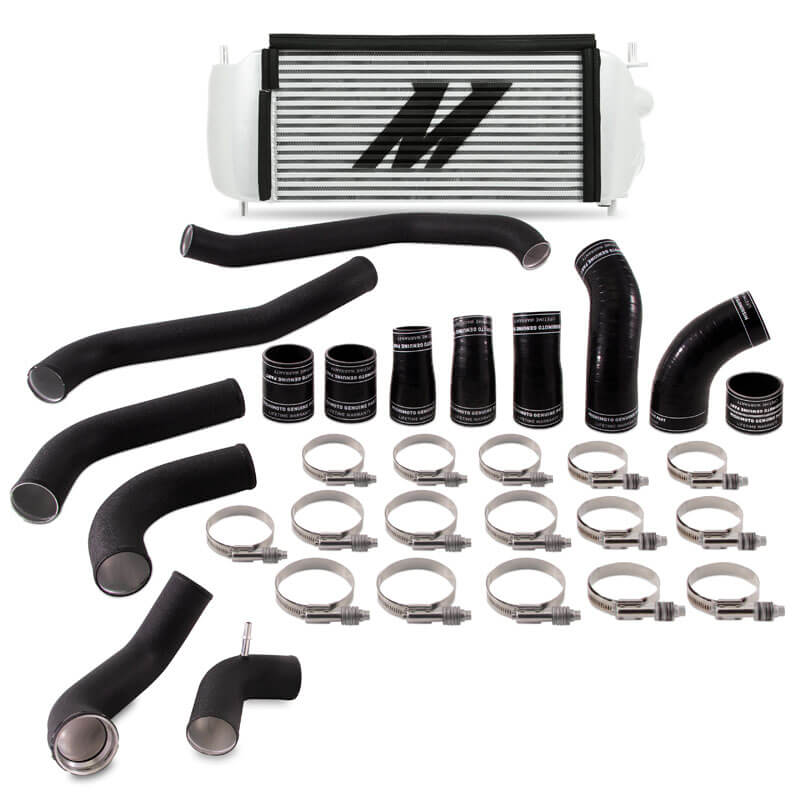 Mishimoto Intercooler Kit (Silver Core w/ Black Pipes), 2017-2021 F-150 Raptor