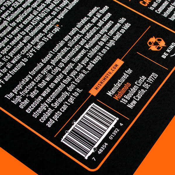 Mishimoto Liquid Chill Premixed Synthetic Coolant - Angle 3