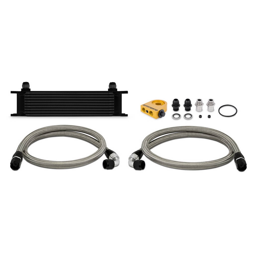 Mishimoto Oil Cooler Kit (Universal, 10 Row, w/ Thermostat)