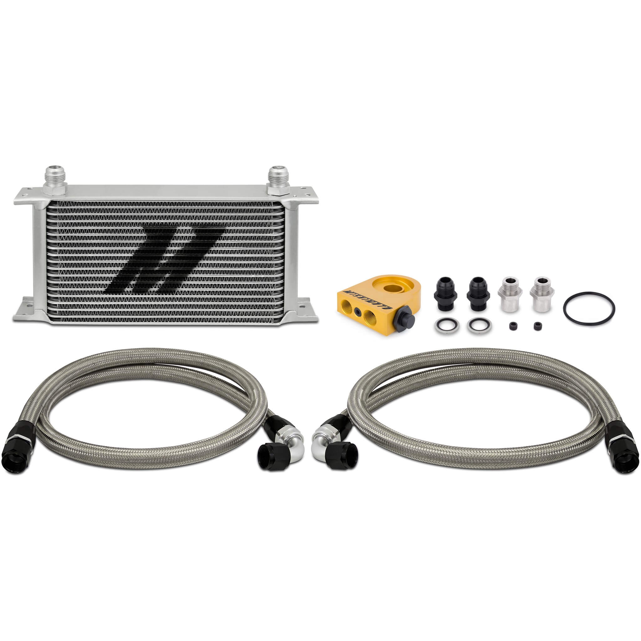 Mishimoto Oil Cooler Kit (Universal, 19 Row, w/ Thermostat)