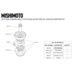 Mishimoto Oil Sandwich Plate Adapter (Non-Thermostatic, Silver), 2013-2025 BRZ/FR-S/86/GR86 - Angle 5