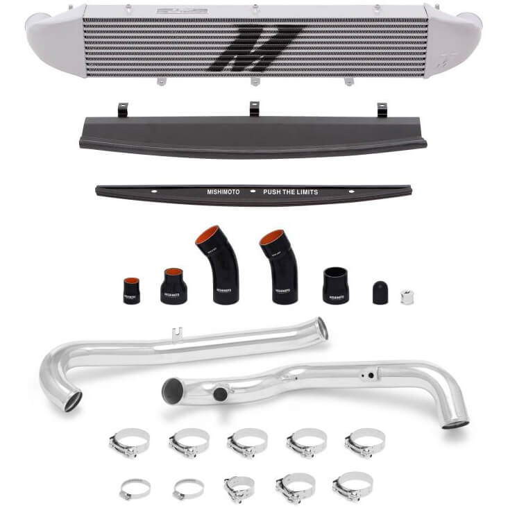 Mishimoto Performance Intercooler Kit (Polished Pipes, Silver Intercooler), 2014-2016 Fiesta ST