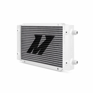 Mishimoto Universal Oil Cooler (19 Row, Dual Pass, Silver) - Angle 2
