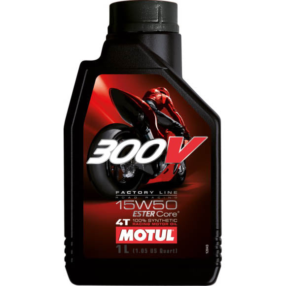 Motul 300V Factory Line Road Racing Engine Oil (15W-50, 4 Liters)