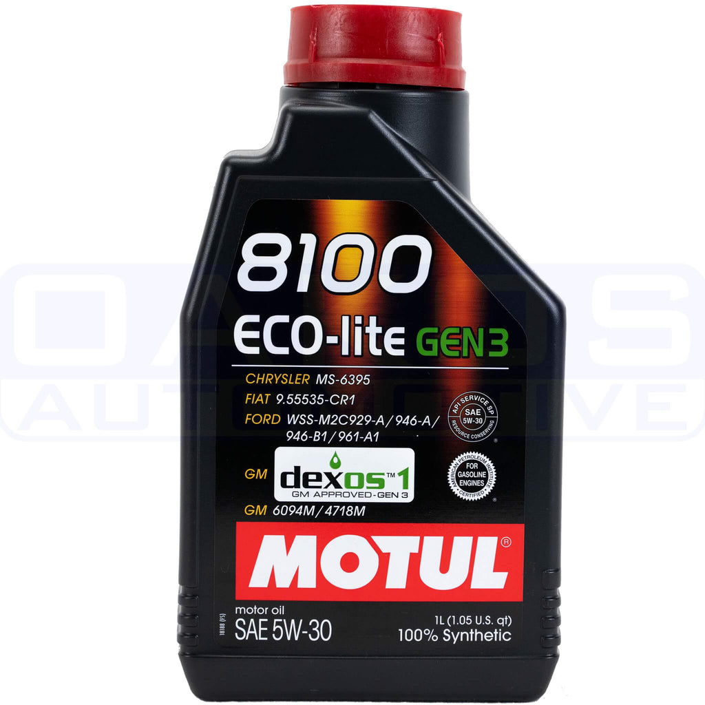 Motul 8100 ECO-lite Gen3 Full Synthetic Engine Oil (5W-30, 1 Liter)