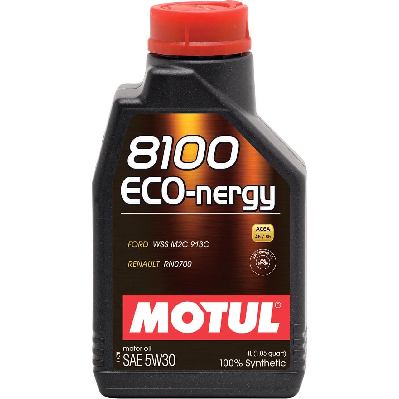 Motul 8100 Eco-nergy Full Synthetic Engine Oil (5W-30, 1 Liter)