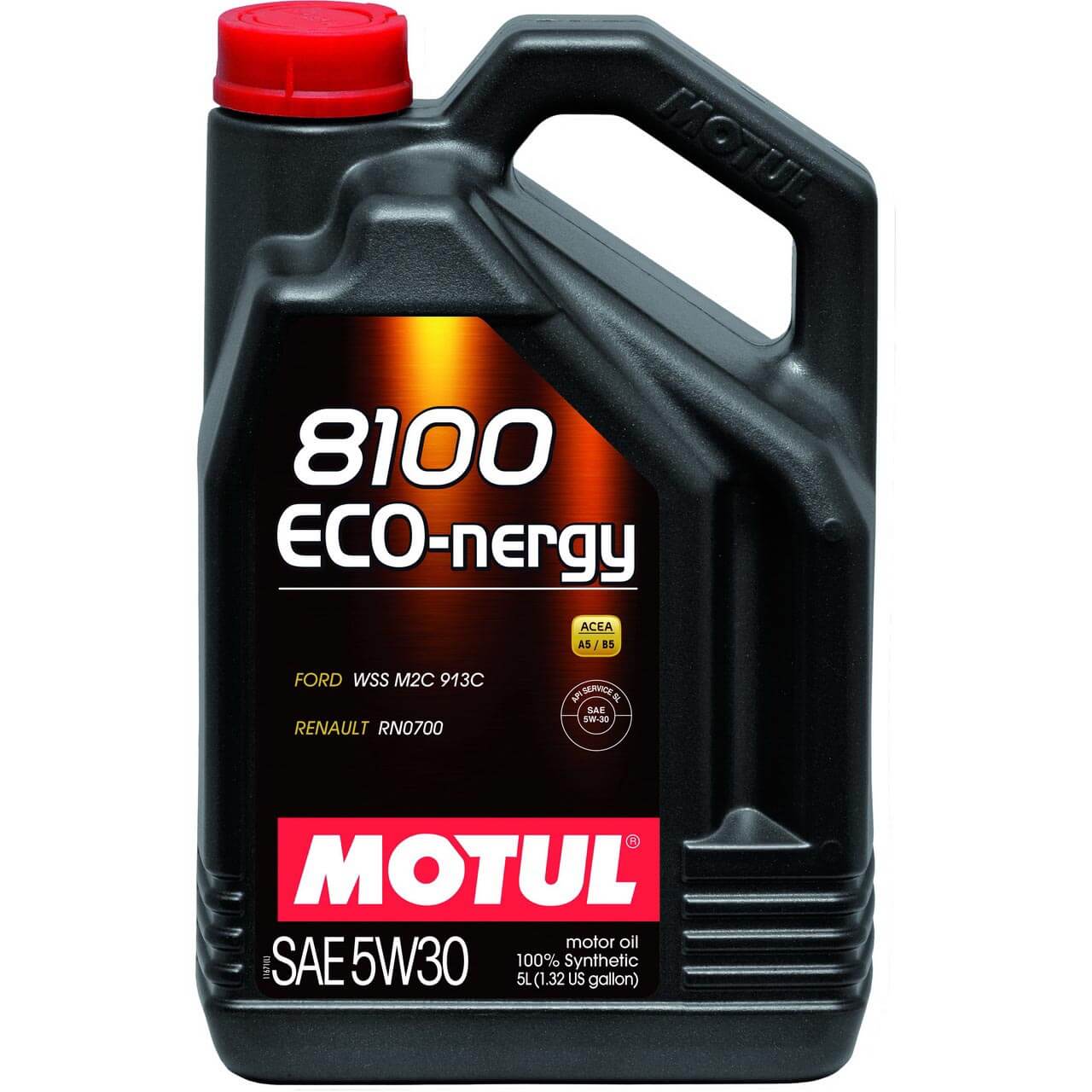 Motul 8100 Eco-nergy Full Synthetic Engine Oil (5W-30, 5 Liters)