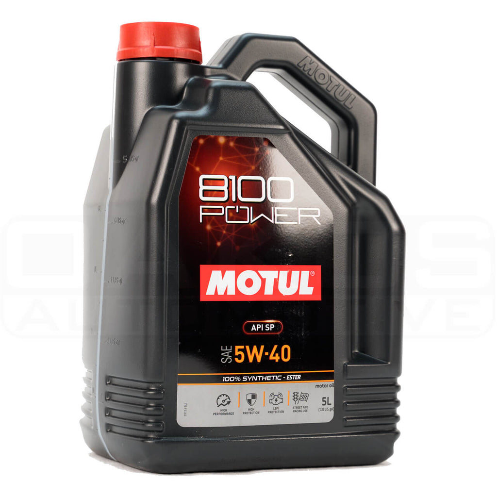Motul 8100 Power Full Synthetic Engine Oil (5W-40, 5 Liters)