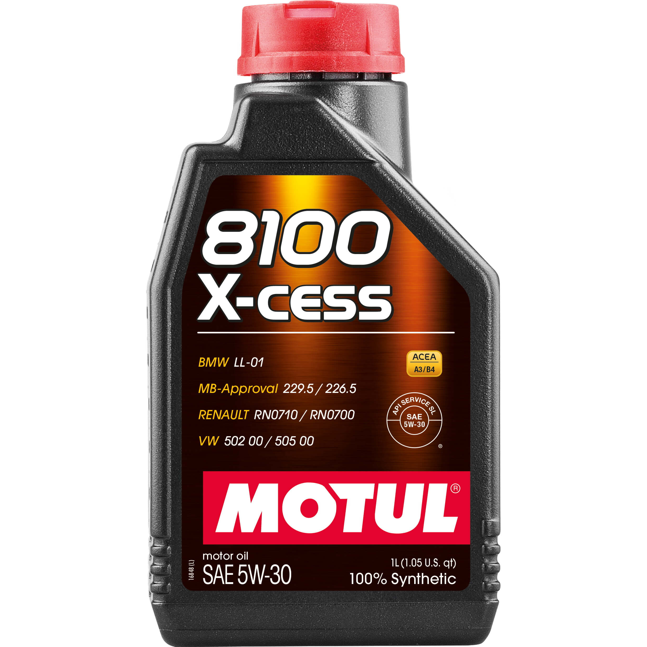 Motul 8100 X-CESS Synthetic Engine Oil (5W-30, 1 Liter)