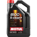 Motul 8100 X-Clean+ Full Synthetic Engine Oil (5W-30, 5 Liters)