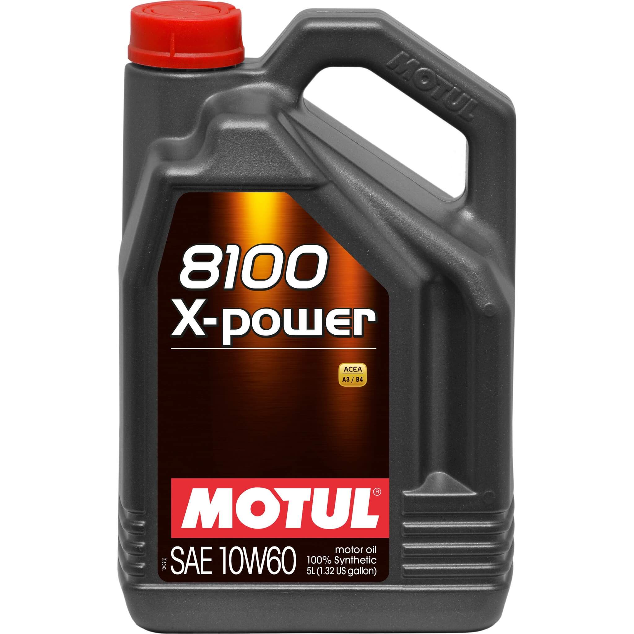Motul 8100 X-Power Full Synthetic Engine Oil (10W-60, 5 Liters)