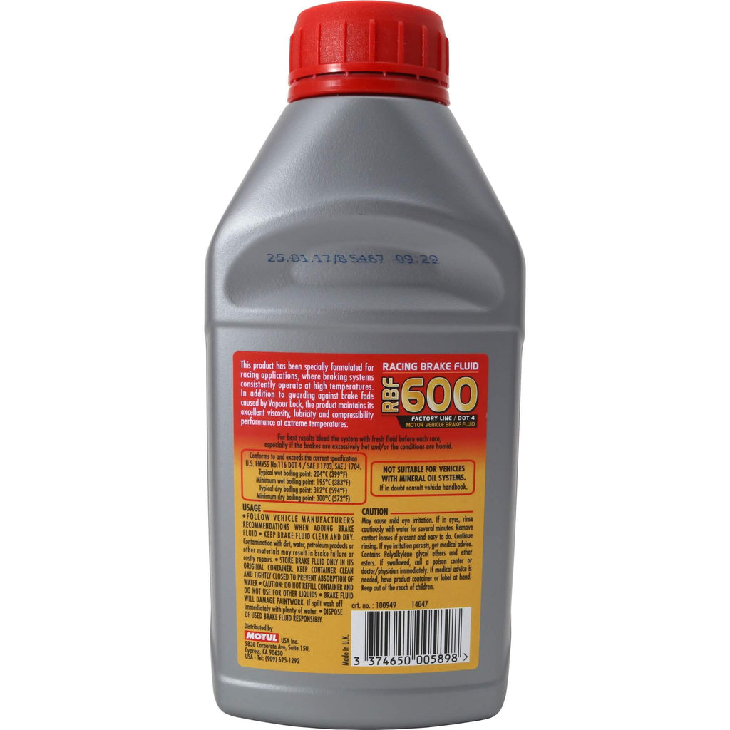Motul RBF 600 DOT 4 Racing Brake Fluid (0.5 Liter) - Angle 2