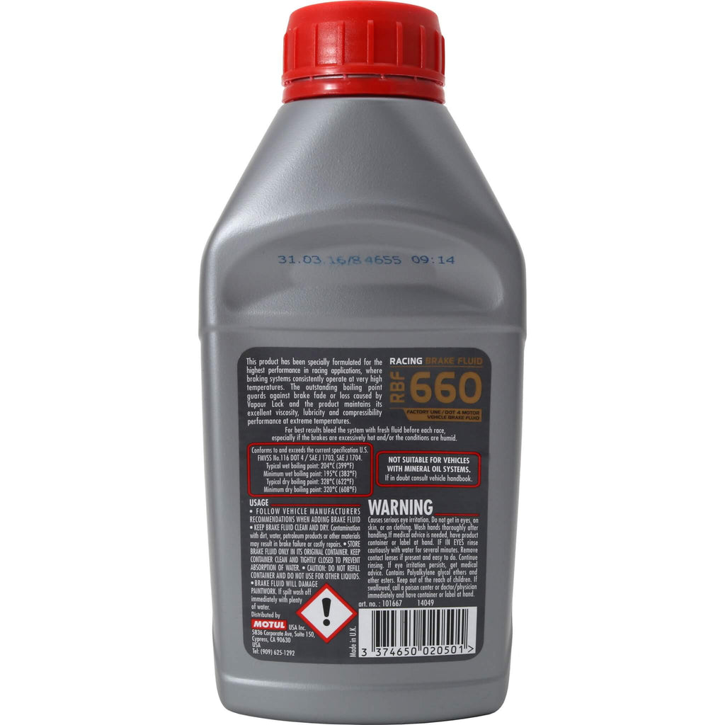 Motul RBF 660 DOT 4 Racing Brake Fluid (0.5 Liter) - Angle 2