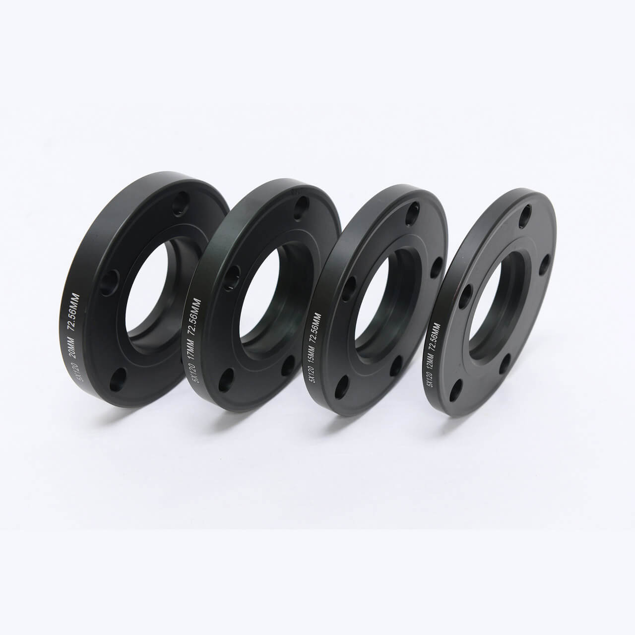 Muteki Slip On Spacers (5x112 & 5x100, ID: 57.1mm, Thickness: 12mm, OD: 150mm, Pair/2), VW & Audi - Angle 3