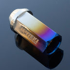 Muteki SR45Ti Titanium Open End Lug Nuts (12x1.5mm, Set/20, Burned Titanium) - Angle 2