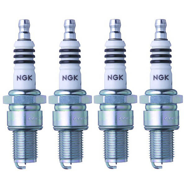 NGK Laser Iridium Spark Plugs (#1422/ILKR8E6, Stock Heat Range, Box/4), 2008-2015 EVO X