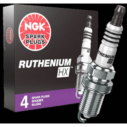 NGK Ruthenium HX Spark Plugs (#93420/LFR6BHX, Box/4), 2004-2021 STi & 2006-2014 WRX
