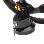 NRG Quick Tilt Steering Wheel System w/ Lock (Black) - Angle 2