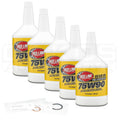 OAKOS Subaru 6-Speed Drivetrain Fluid Change Kit (Red Line), 2007-2021 STi