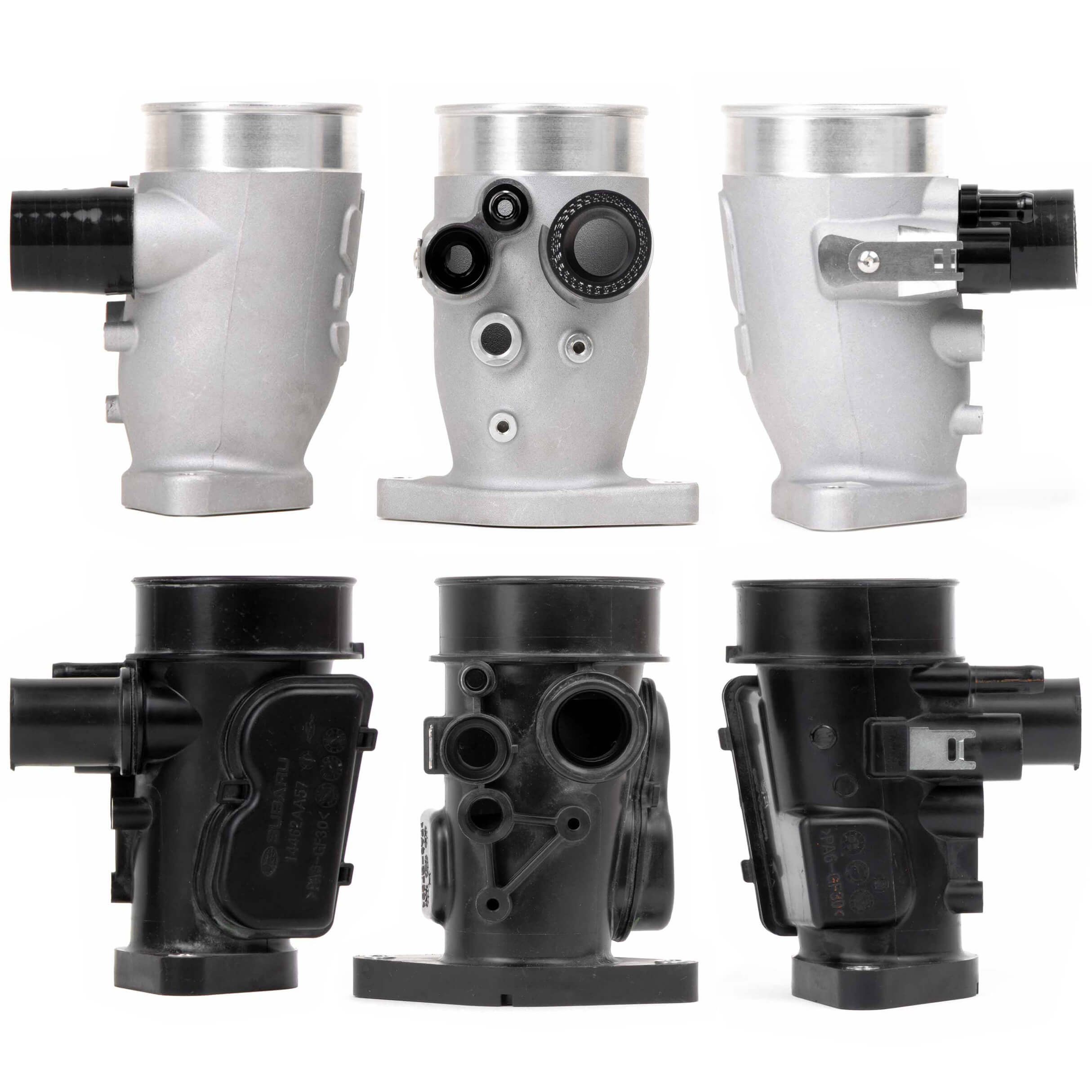 Overtake Aluminum Turbo Inlet, 2015-2021 WRX & 2014-2018 Forester XT - Angle 4