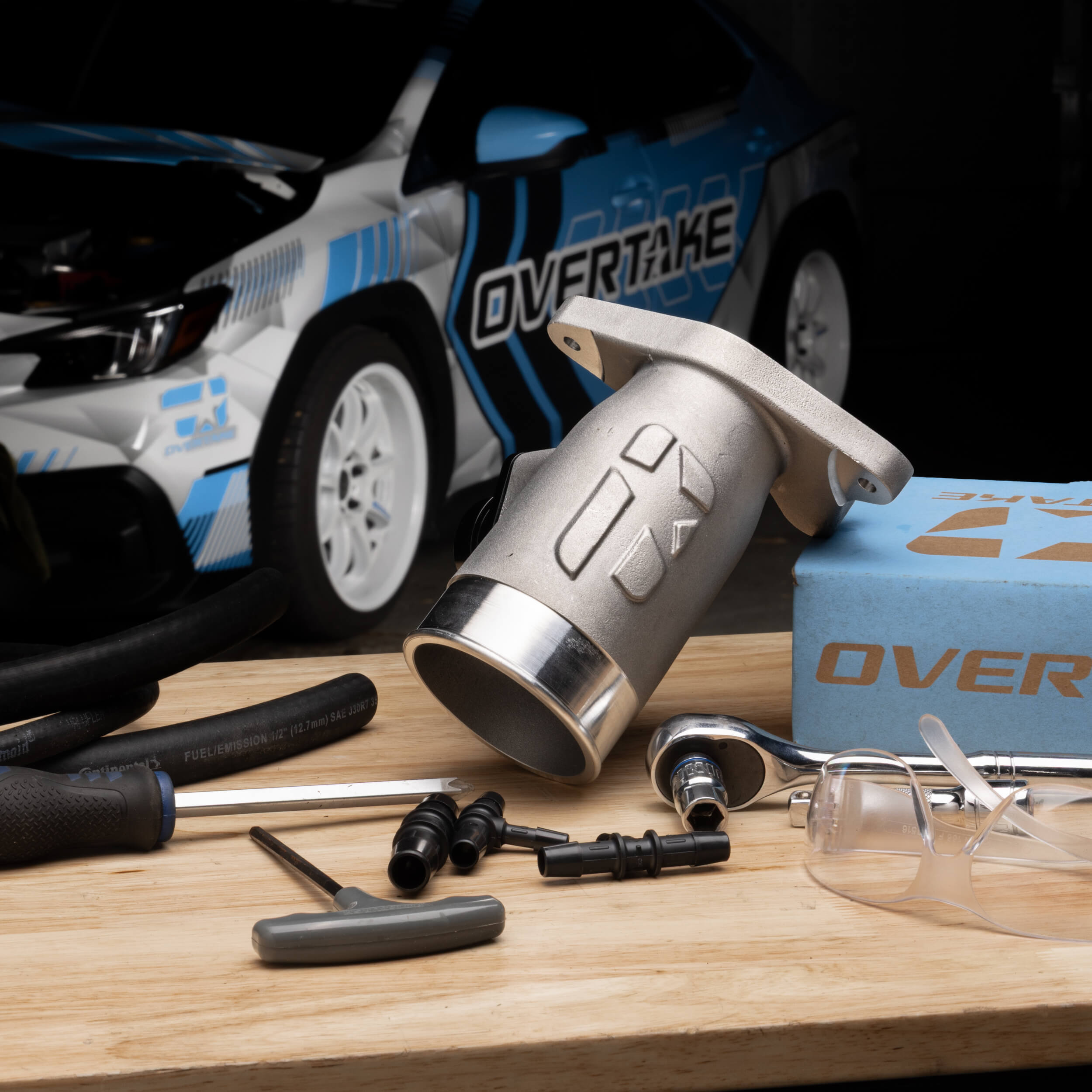 Overtake Aluminum Turbo Inlet, 2022-2026 WRX - Angle 2