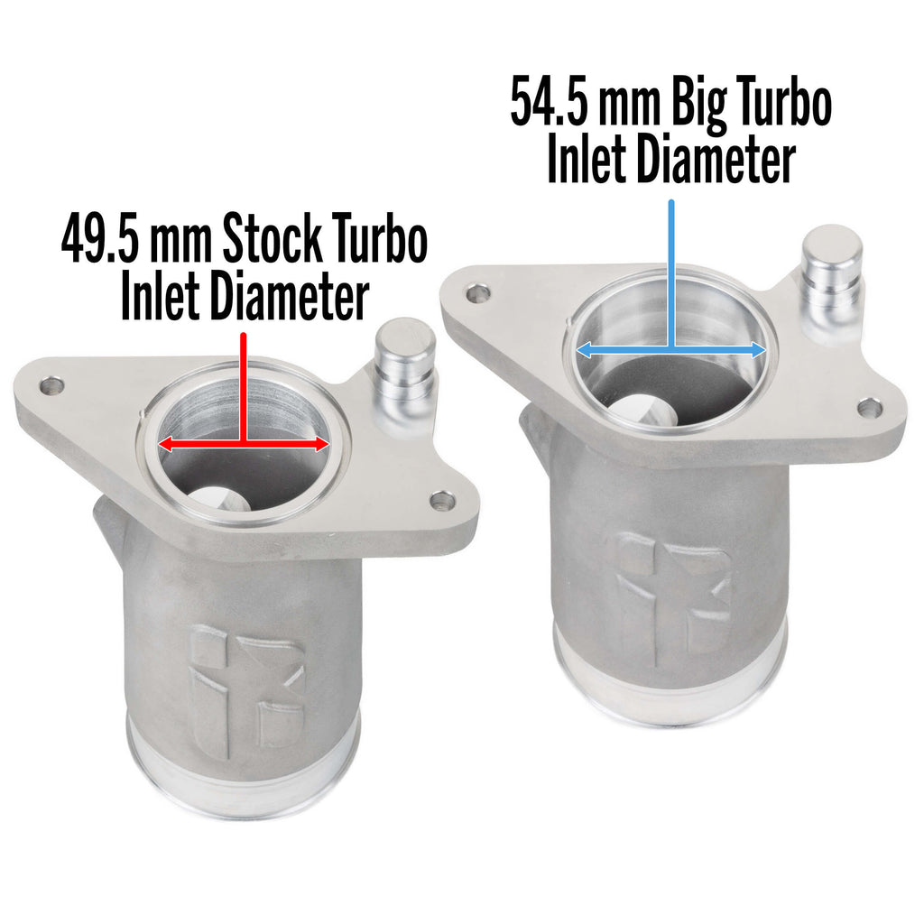 Overtake Aluminum Turbo Inlet (BIG), 2022-2026 WRX - Angle 4