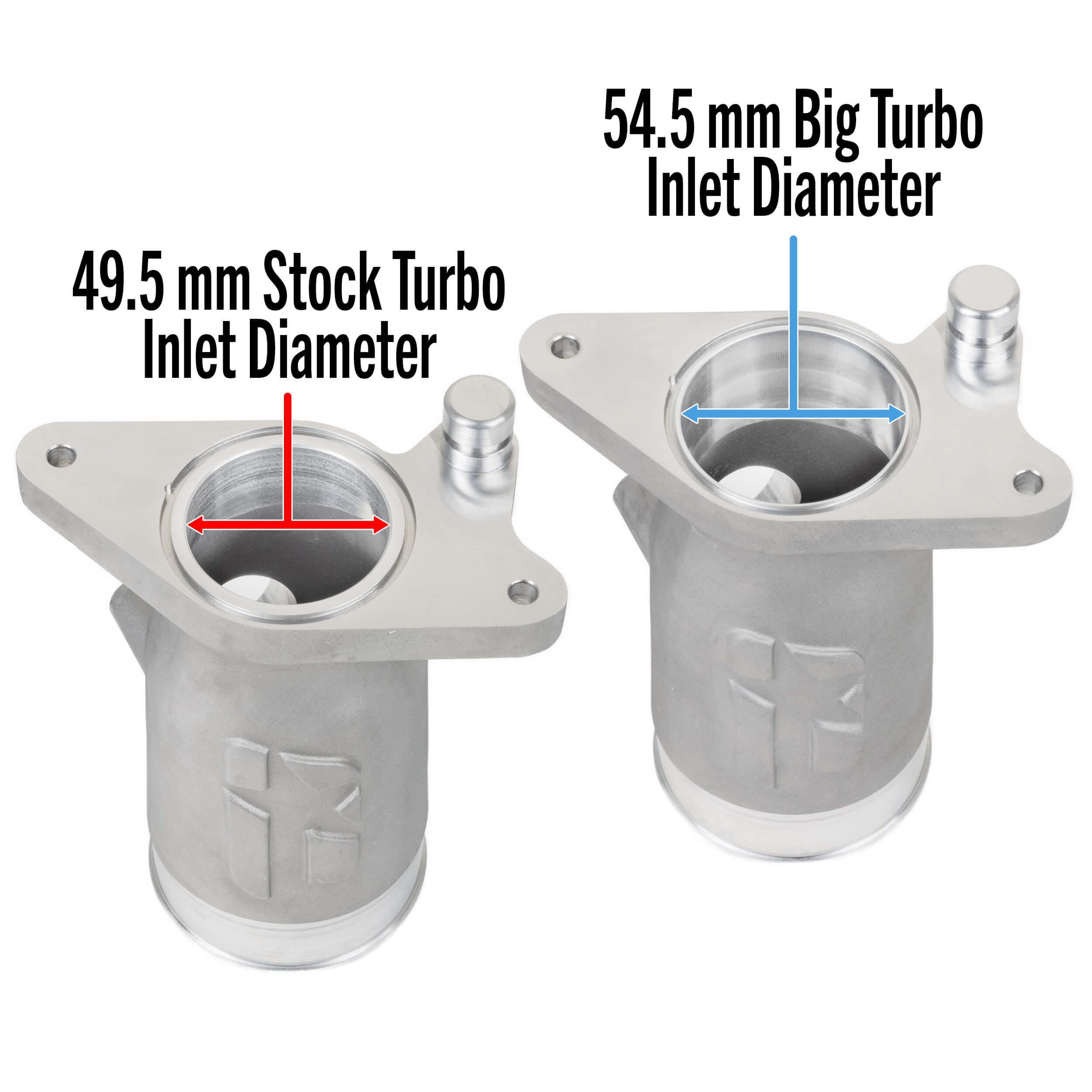 Overtake Aluminum Turbo Inlet (BIG), 2022-2026 WRX - Angle 4