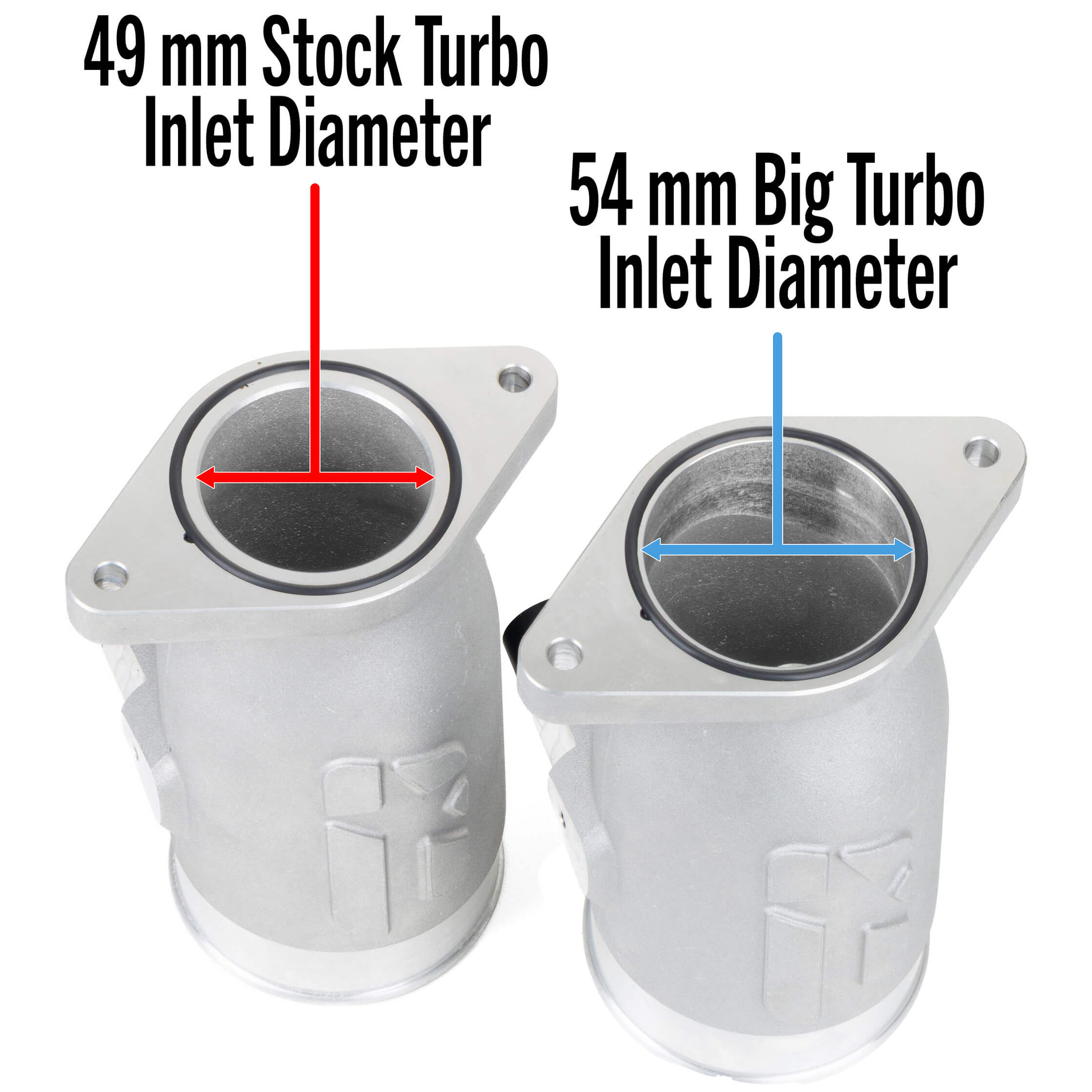 Overtake Aluminum Turbo Inlet (Big Turbo), 2015-2021 WRX & 2014-2018 Forester XT - Angle 2