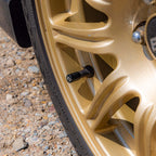 Overtake Aluminum Valve Stem Caps (Black) - Angle 6