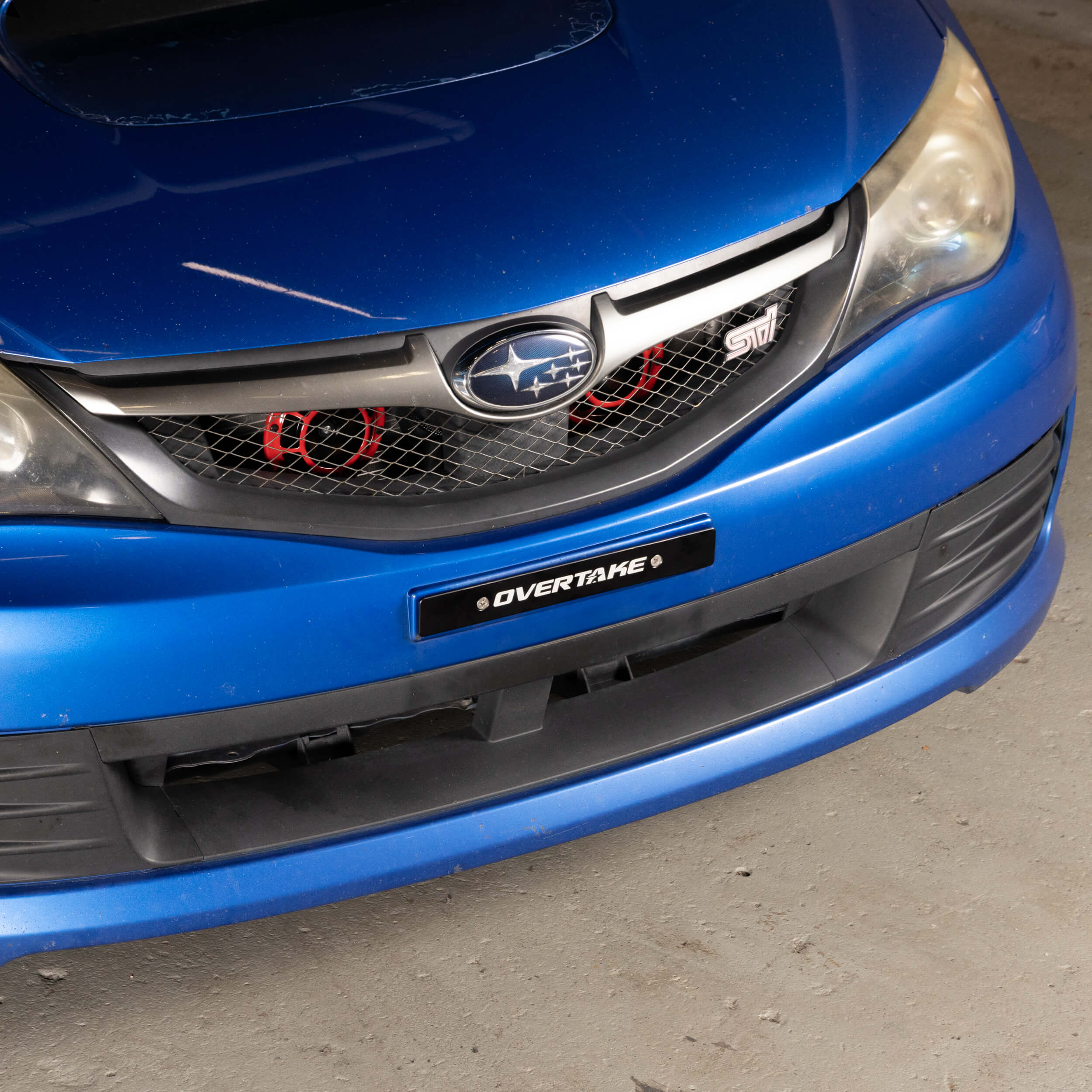 Overtake Front License Plate Delete, 2002-2014 WRX & 2004-2014 STi - Angle 2