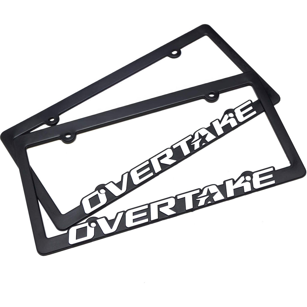 Overtake License Plate Frames