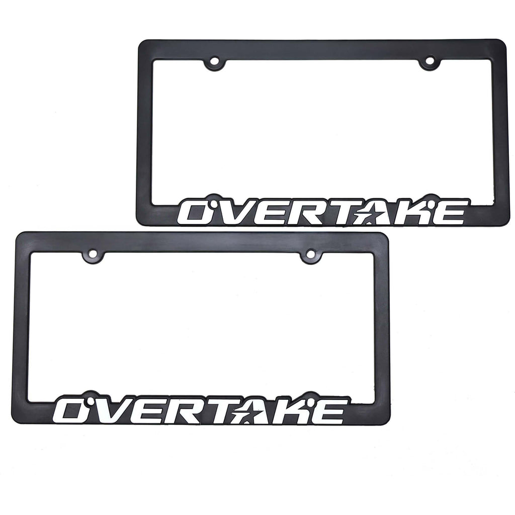 Overtake License Plate Frames - Angle 2