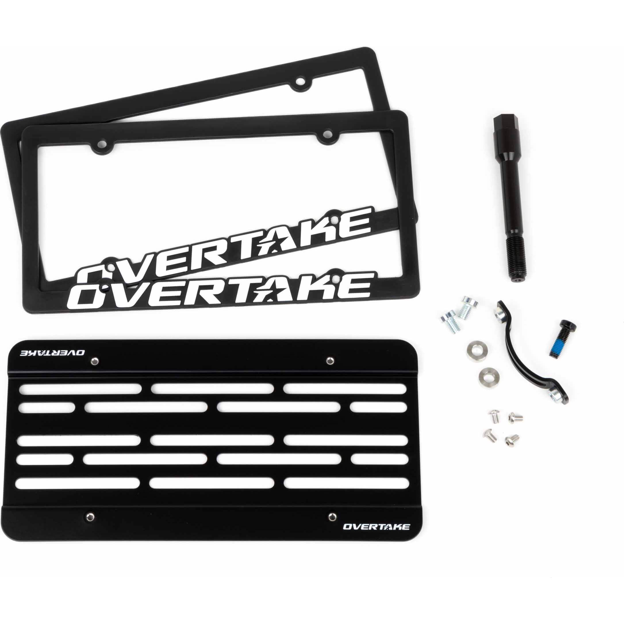 Overtake MaxxAdjust License Plate Relocation Kit, 2002-2007 WRX & STi - Angle 2