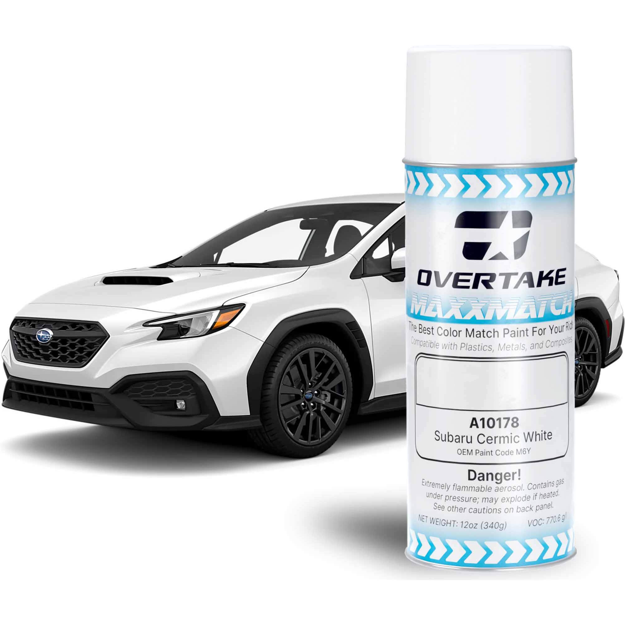 Overtake MaxxMatch Spray Paint (Subaru Ceramic White M6Y, 12oz. Can)