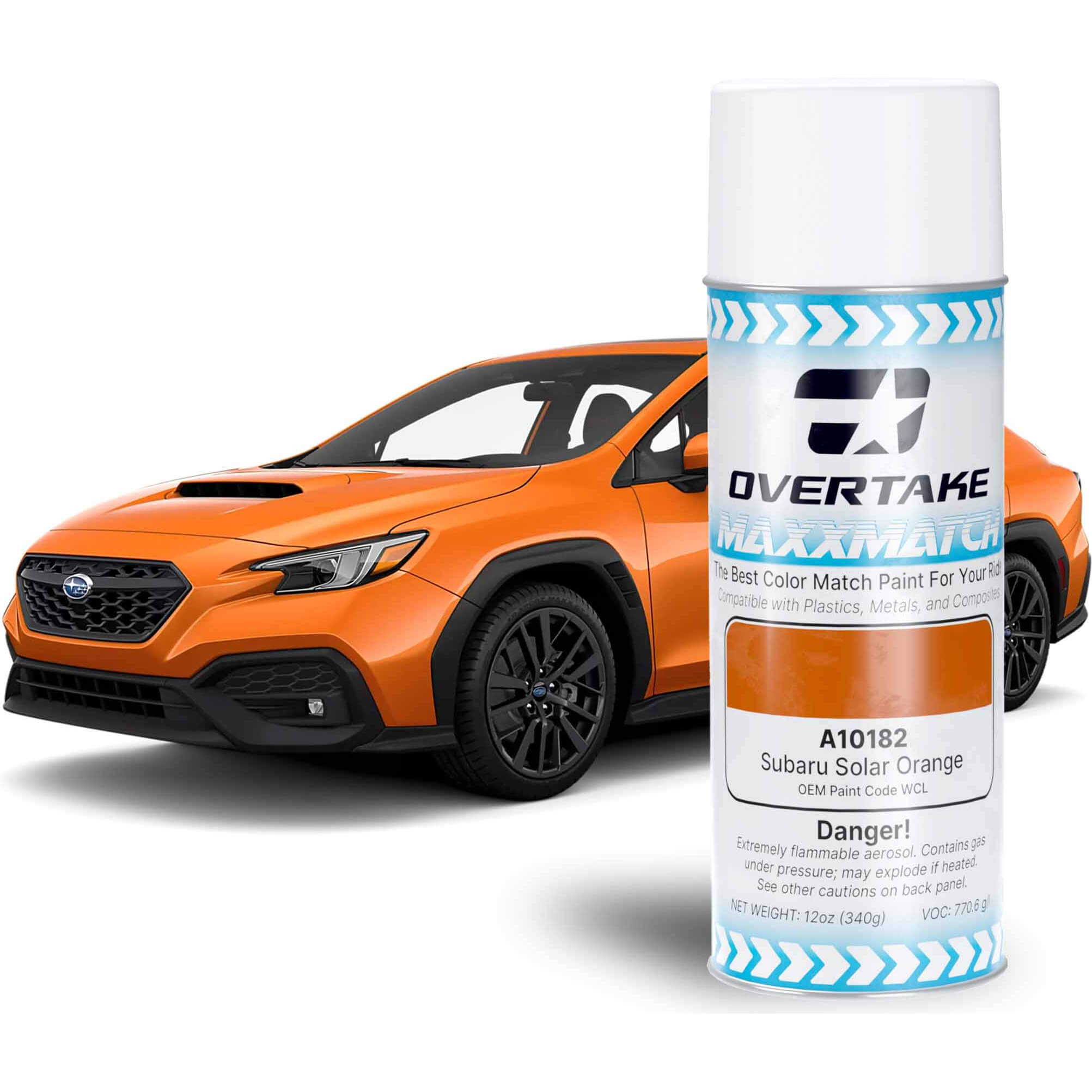 Overtake MaxxMatch Spray Paint (Subaru Solar Orange WCL, 12oz. Can)