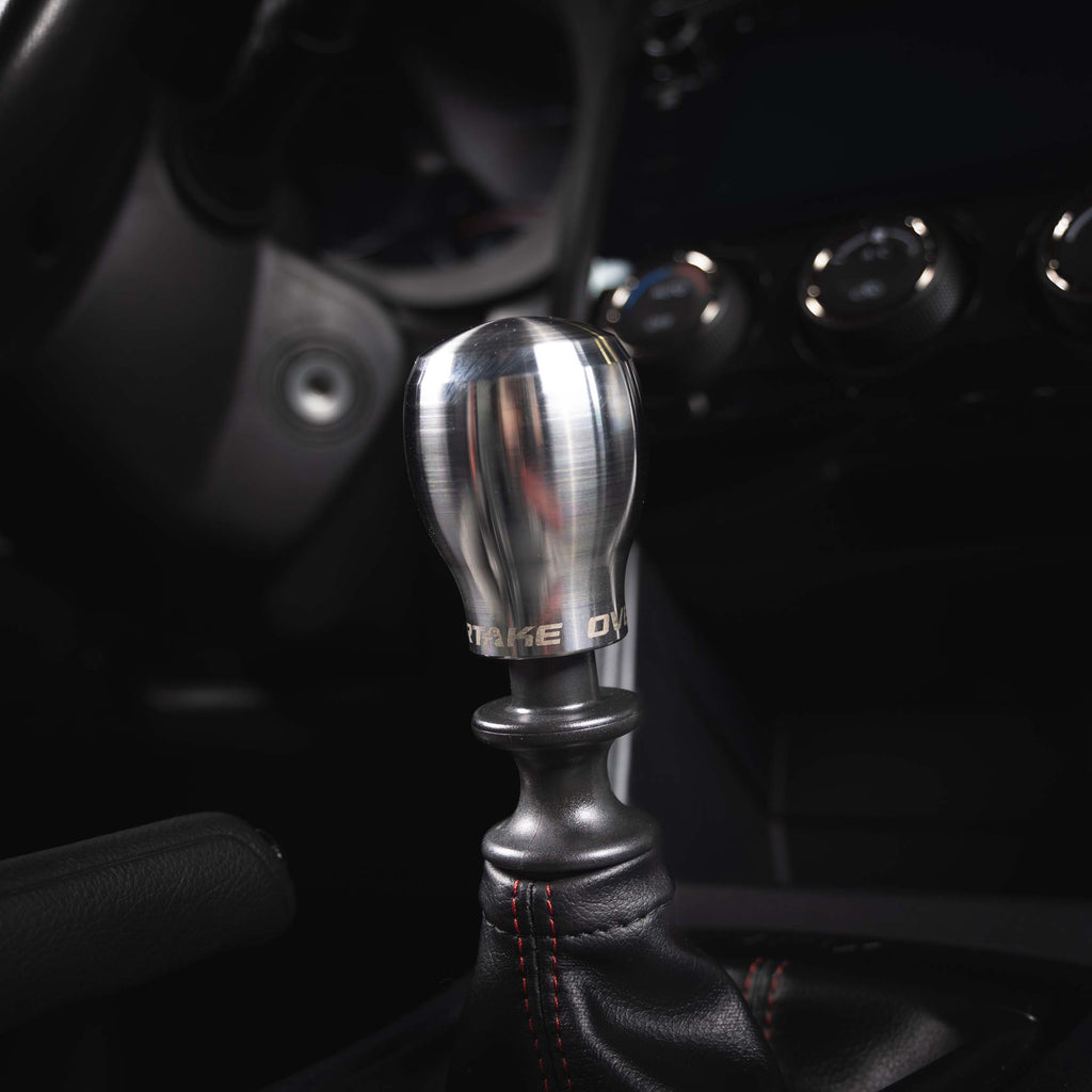 Overtake Weighted Light Bulb Shift Knob, 2002-2026 WRX/2004-2021 STi & 2013+ BRZ/GR86/FR-S - Angle 2