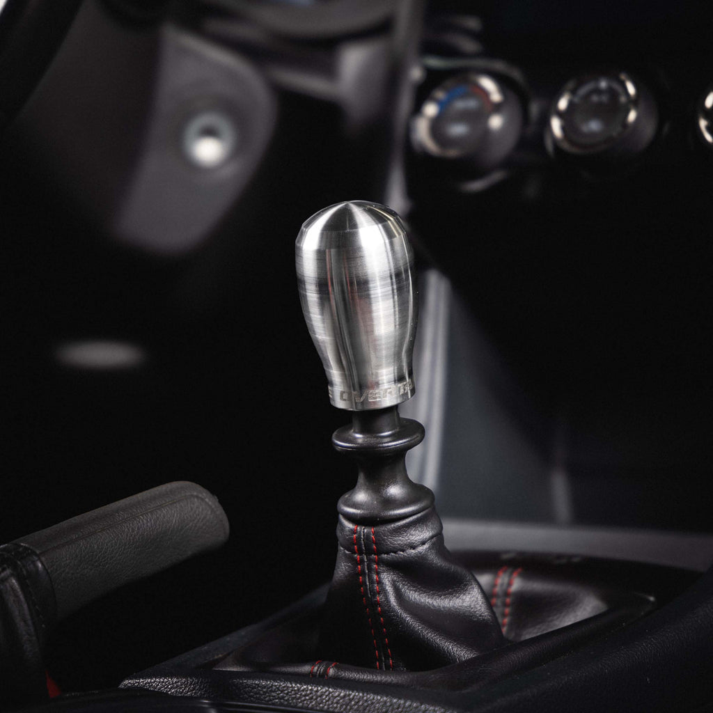 Overtake Weighted Tear Drop Shift Knob, 2002-2026 WRX/2004-2021 STi & 2013+ BRZ/GR86/FR-S - Angle 2