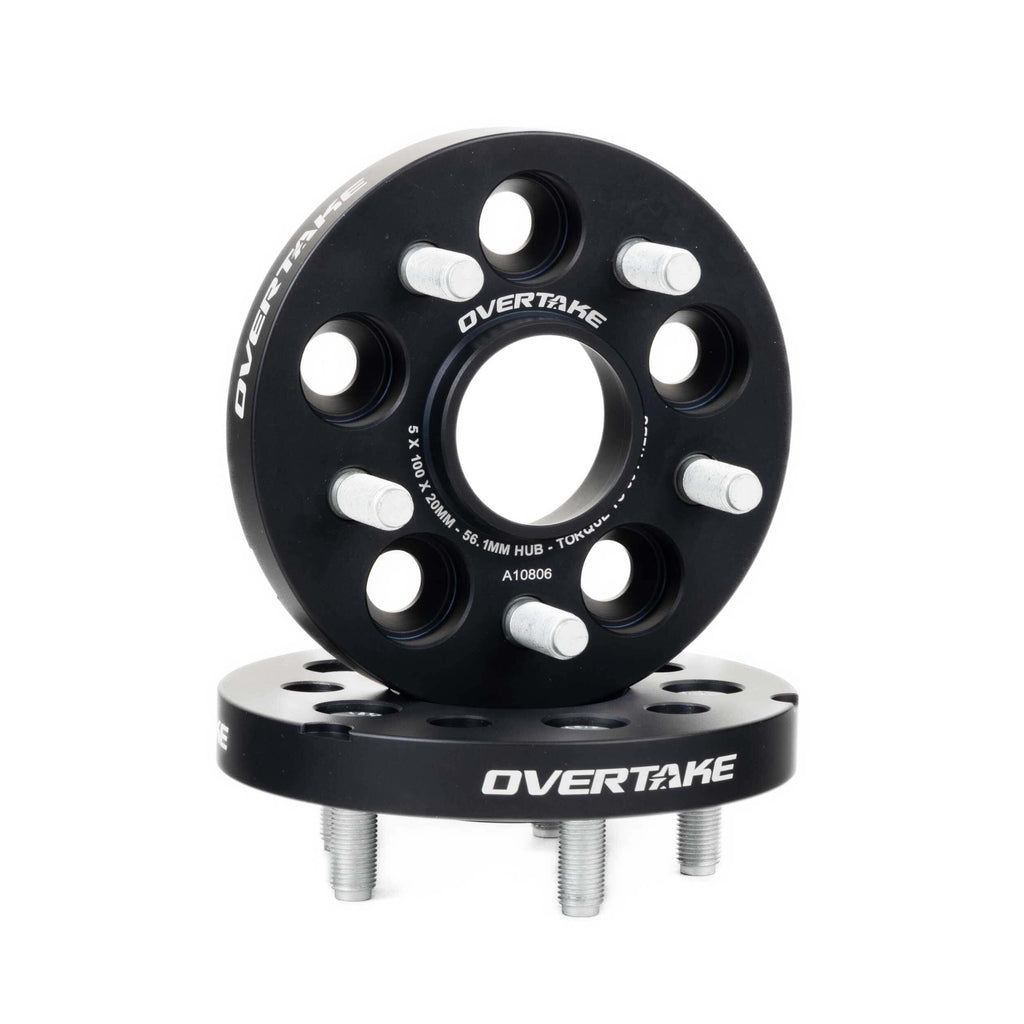 Overtake Wheel Spacers - 20mm 5x100, 2002-2014 WRX, 2004 STi & 2013-2026 BRZ/GR86 - Angle 2