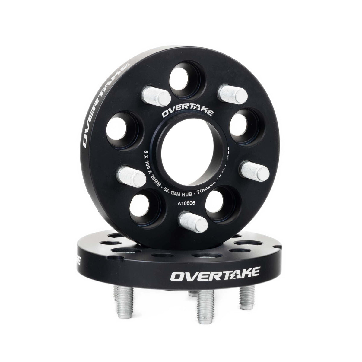 Overtake Wheel Spacers - 20mm 5x100, 2002-2014 WRX, 2004 STi & 2013-2026 BRZ/GR86 - Angle 2